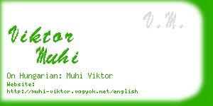 viktor muhi business card